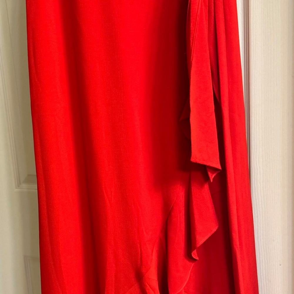 London Times Sleeveless Ruffle Faux -Wrap Maxi Dress.   New With Tags - Picture 7 of 8